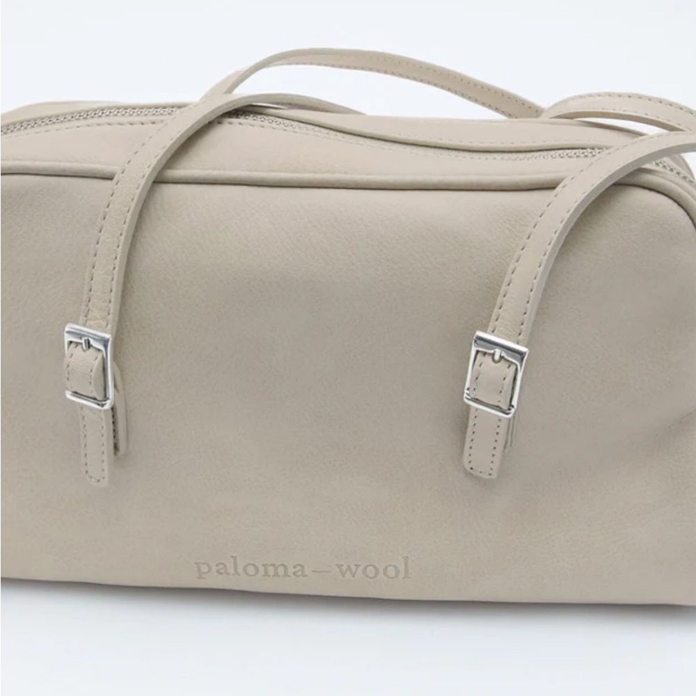 Paloma Wool Beige Leather Shoulder Bag - Picture 4 of 9